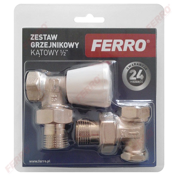 Ferro ZGB02 Sarok radiátorszelep készlet 1/2" (ZG5Y + ZK2Y)