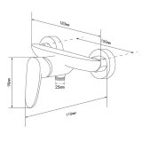 Colly fekete zuhany csaptelep - ZS-7033B - Image 3