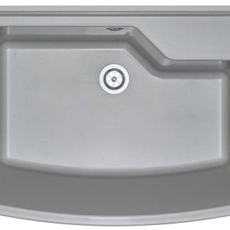 Deante ZYT_310B falra szerelhető polisztirén mosogató szürke színben