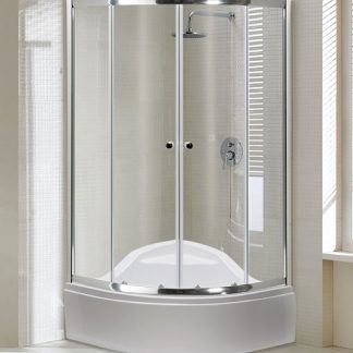 Niwell Alor íves zuhanykabin magasított zuhanytálcához 90 x 90 x 150 cm - NWZK-ALO9090