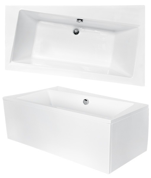 Besco Infinity egyenes akril fürdőkád 170x110 cm - balos - WAI-170-NL