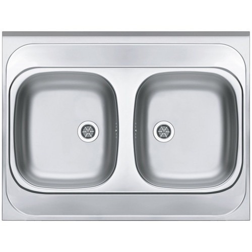 ALVEUS CLASSIC-40 Teletetős kétmedencés rozsdamentes mosogató, 800 x 600 x 155 mm