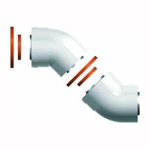 Ariston Alu/PP 60/100 45°-os ívidom 3318076 - 2 db