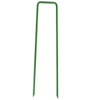 Műfű leszúrható rögzítő fém tüske 16 cm-es - zöld
