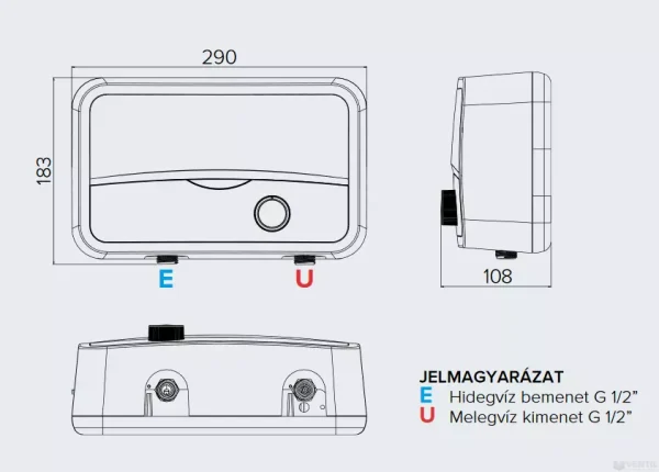 Ariston AURES S 4 SH EU, elektromos átfolyós vízmelegítő, 4 kW - Image 2