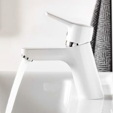 Kludi Pure & Easy mosdó csaptelep 70 leeresztő szeleppel 373829165 - fehér színben - Image 3