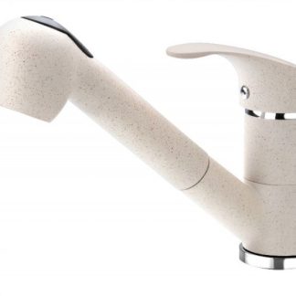 Deante Pepe BDP_771M kihúzhatós gránit álló mosogató csaptelep homok színben