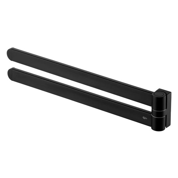 Bisk FUTURA BLACK kétágú lengő törölközőtartó 02968