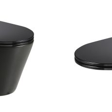 Wellis Clement Black Rimless fekete fali WC csésze WF00070 - perem nélküli kialakítás - Image 3