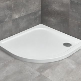 Radaway Delos A íves akril lapos zuhanytálca + szifon!