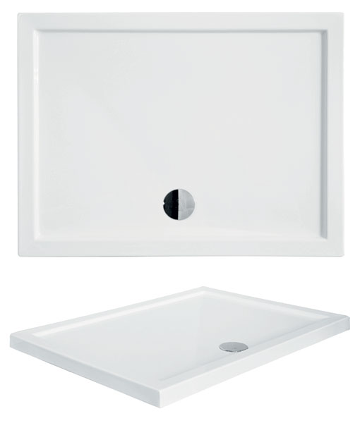 Besco Alpina szögletes zuhanytálca 80 × 100 × 5,5 cm - BAA-108-P