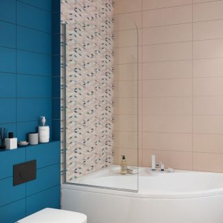 H2O Easy75 egyrészes edzett üveges kádparaván 150 x 75 cm