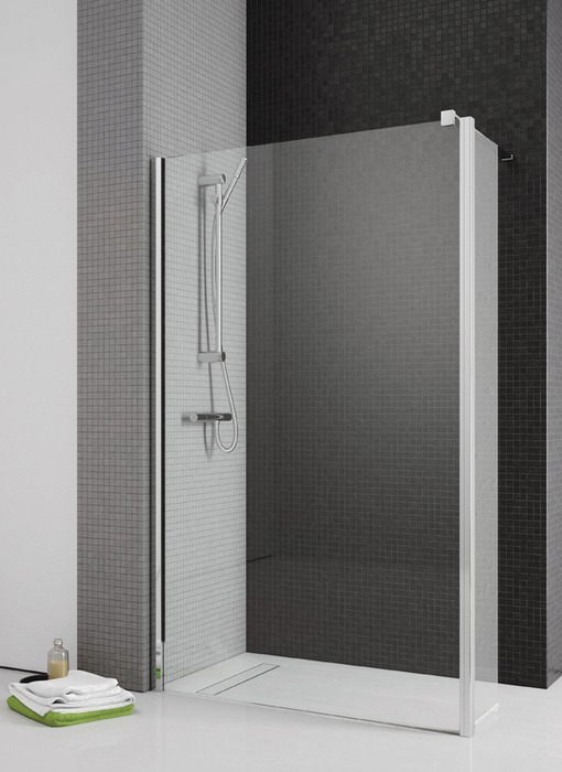 Radaway Eos II Walk In zuhanyfal mobil végzáró fallal Easy Clean bevonattal
