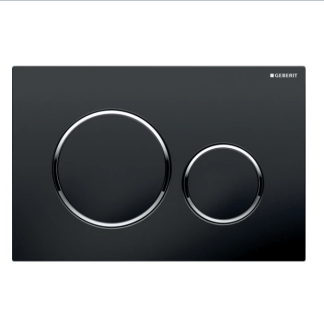 Geberit Sigma20 fekete/fényes króm/fekete nyomólap 115.882.KM.1