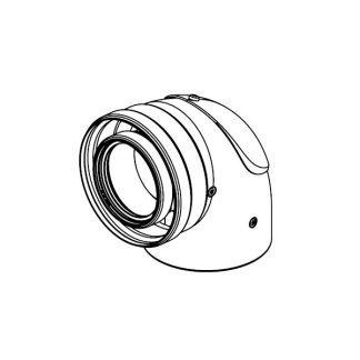 Fondital Alu/PPs koncentrikus füstcső könyök ellenörző idom kondenzációs kazánhoz