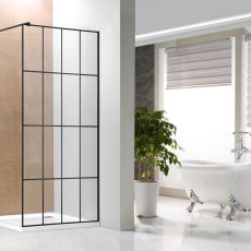 N-Smart Frida Black Walk-In zuhanyfal - Image 3