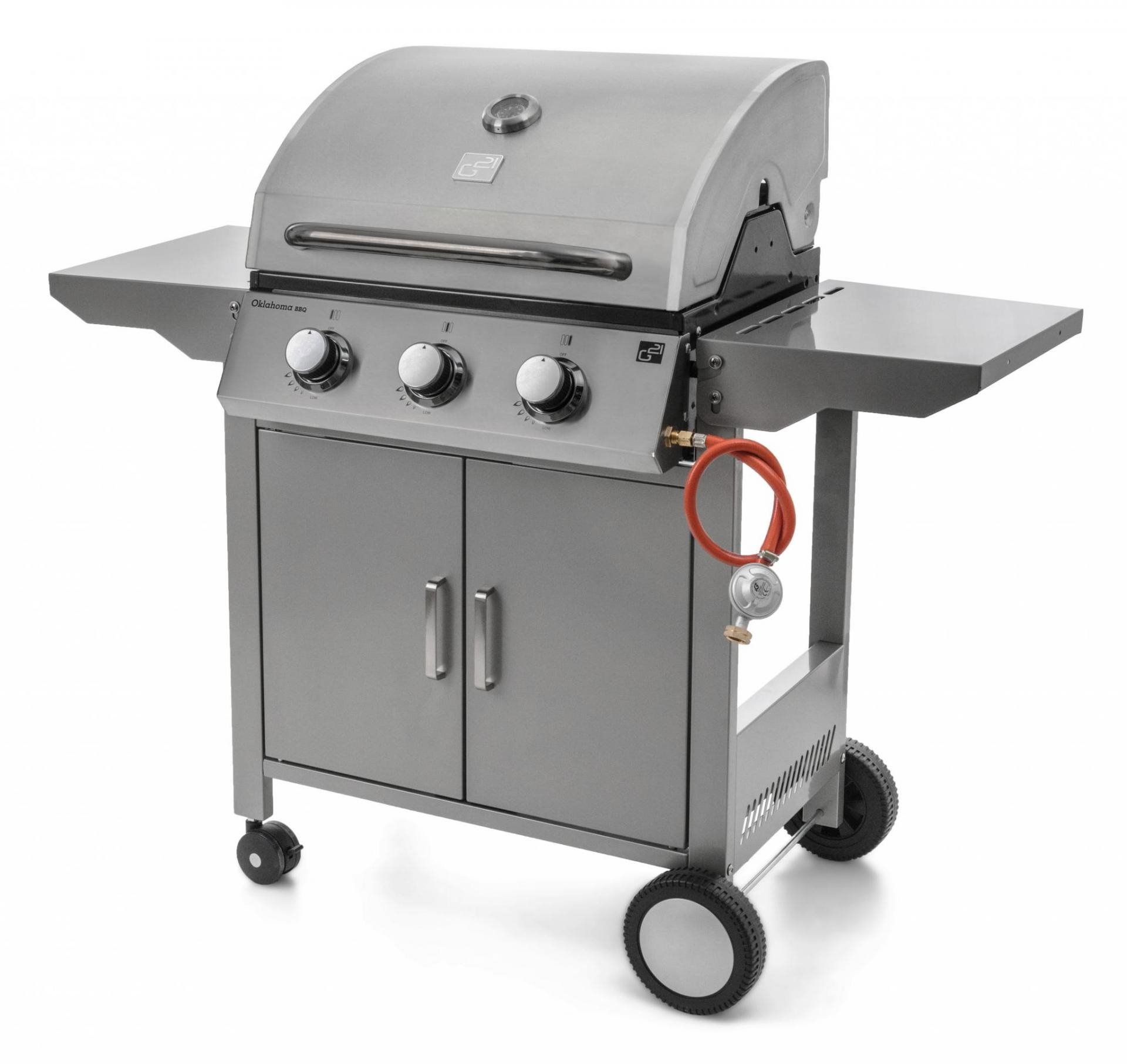 G21 Oklahoma BBQ Premium line gázgrill, 3 égőfej + nyomáscsökkentő