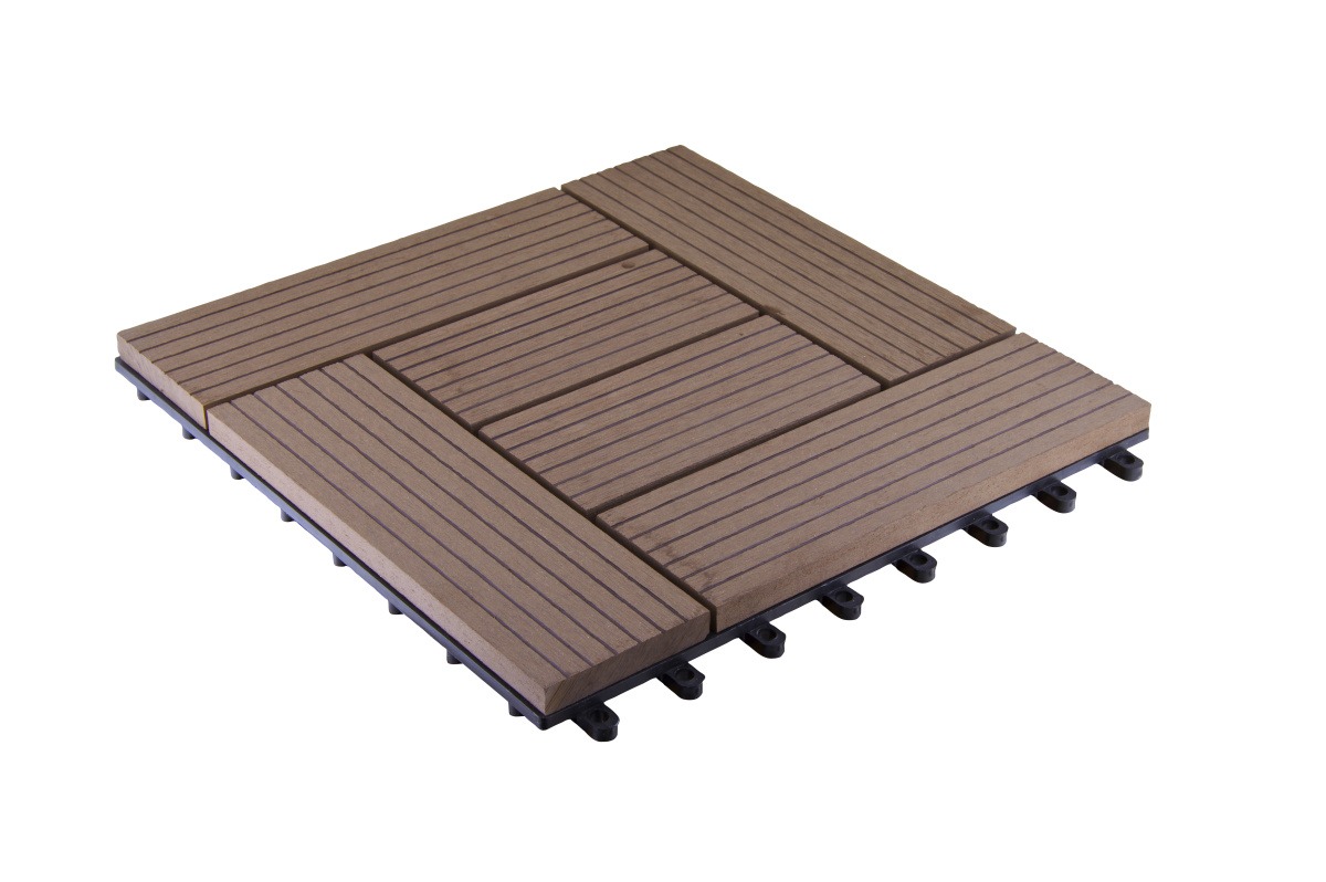 G21 Palmyra WPC burkolócsempe, indiai teak színben 2,3x30x30 cm