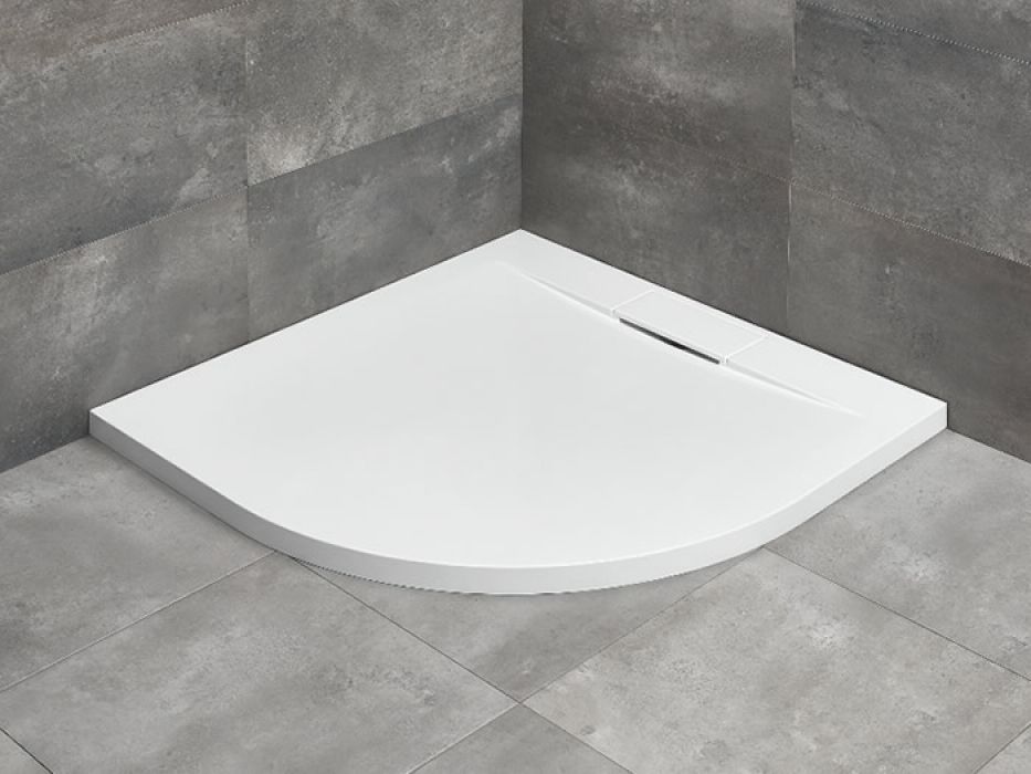 Radaway Giaros A íves műmárvány zuhanytálca 90 x 90 x 4 cm + szifon!