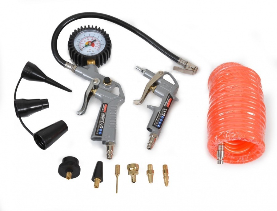 Hecht 002026 kompresszor tartozék - Pisztoly, adapter és 5 m tömlő