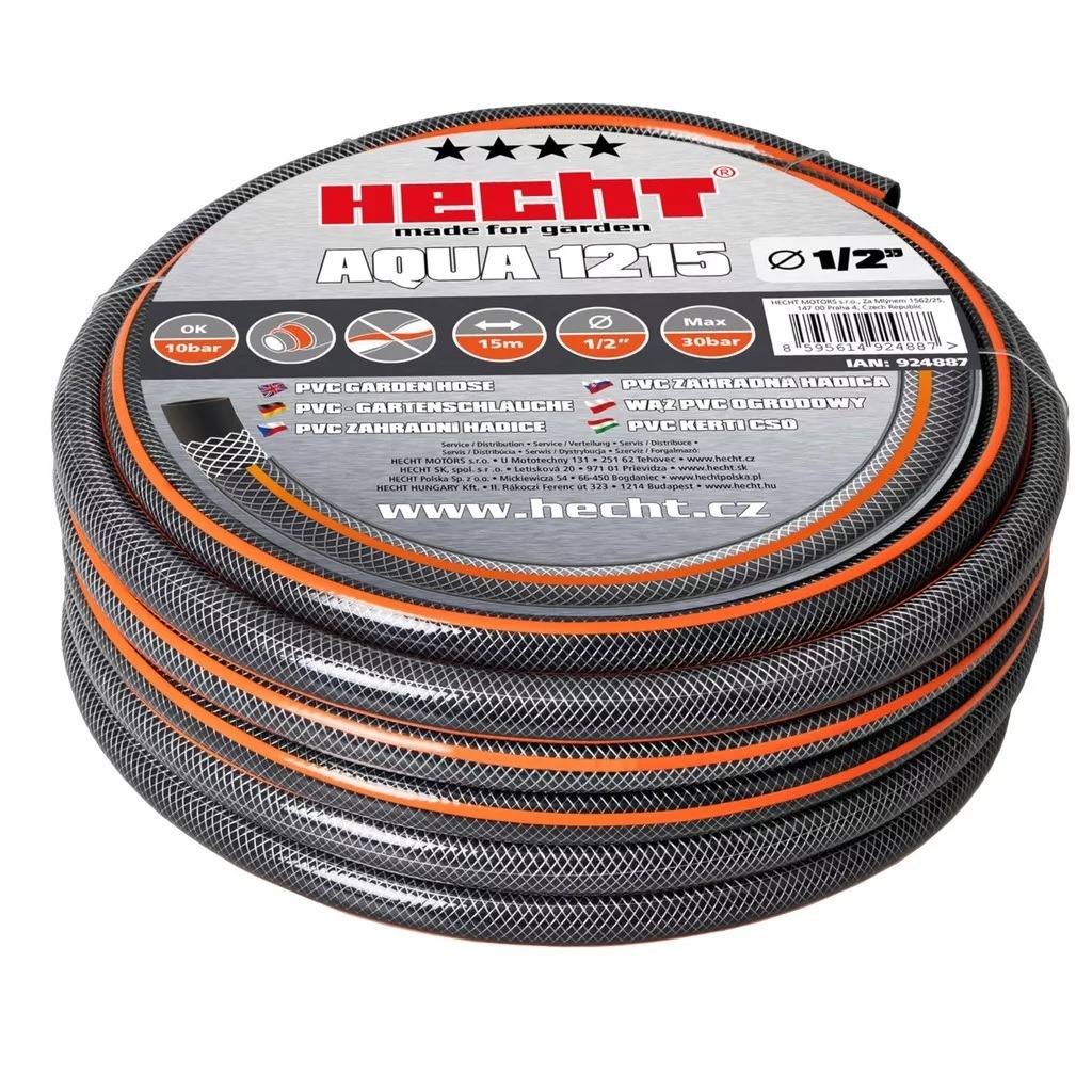Hecht Aqua 1215 flex locsolótömlő 1/2" -15 méteres tekercs