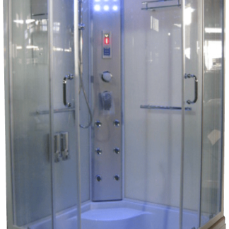 Aqualife Brill 8810A fehér üveghátfalas hidromasszázs zuhanykabin 100 x 100 x 215 cm - 16867