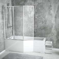 Besco Integra aszimmetrikus akril fürdőkád 150×75/56 cm – jobbos – WAI-150-PP - Image 6