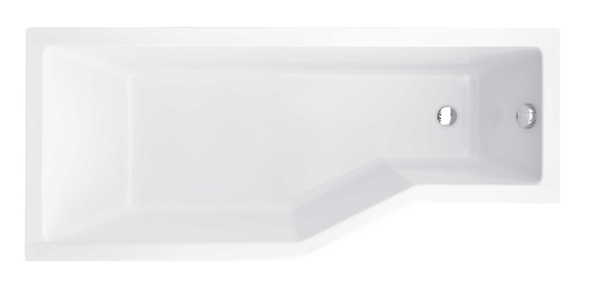 Besco Integra aszimmetrikus akril fürdőkád 170×75/56 cm - balos - WAI-170-PL
