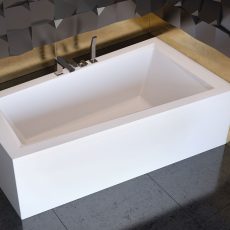 Besco Intima aszimmetrikus akril fürdőkád 150x85 - balos - WAIT-150-NL