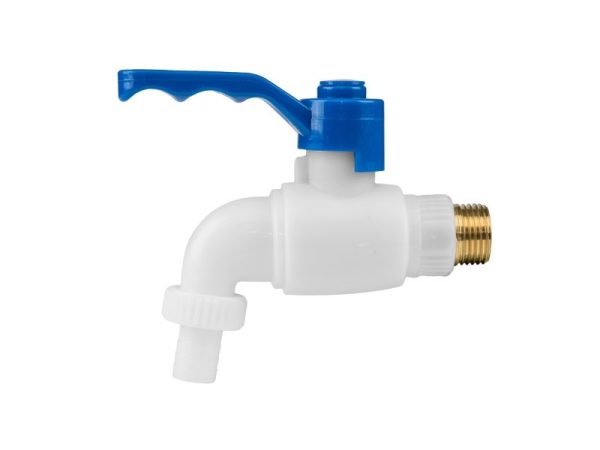 Kerti csap PVC 1/2 col, bekötés fém 1/2 col