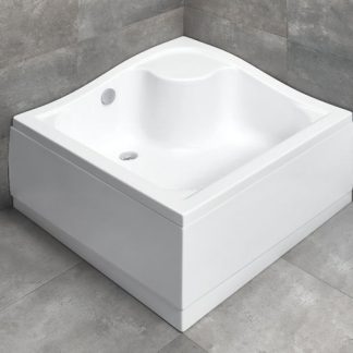 Radaway Korfu C szögletes akril magas zuhanytálca előlappal + szifon!