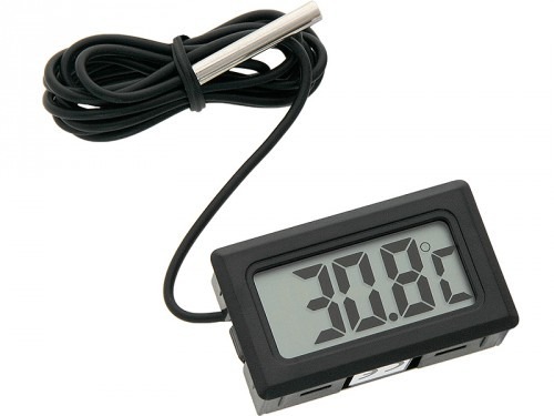 Digitális hőmérő, beépíthető, LCD kijelző
