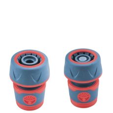 Extol 8876491 locsoló alap szett, 3/4" tömlőhöz; 4 db (1db szórófej, 2 db gyorscsatlakozó, 1 db kuplung csatlakozó 1/2"-3/4")