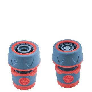 Extol 8876490 locsoló alap szett, 1/2" tömlőhöz; 4 db (1db szórófej, 2 db gyorscsatlakozó, 1 db kuplung csatlakozó 1/2"-3/4")