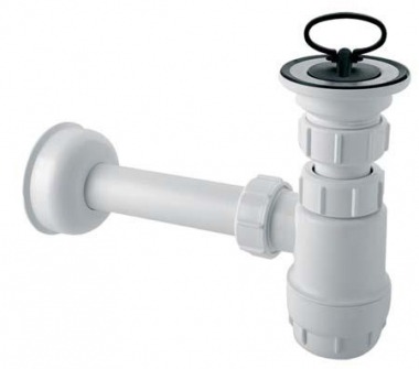 McAlpine HC 1L műanyag mosdó búraszifon leeresztővel 5/4" - 32 mm