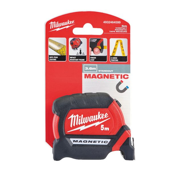 Milwaukee Prémium Mágneses Mérőszalag 5 m / 27 mm - 1 db - Image 3