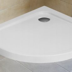 H2O Nero A Slim íves akril zuhanytálca szifonnal