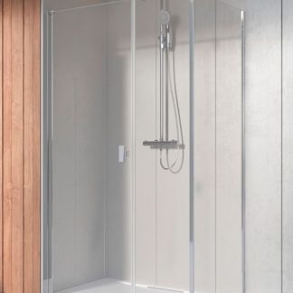 Radaway Nes KDS II nyíló szögletes zuhanykabin egy fix és egy nyíló oldallal