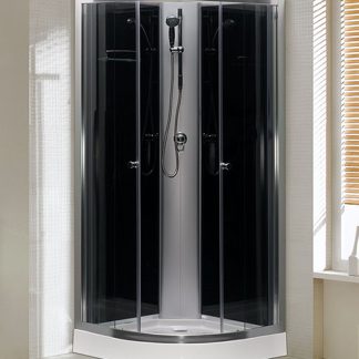 N-Smart Nicole black komplett zuhanykabin 90 x 90 x 208 cm