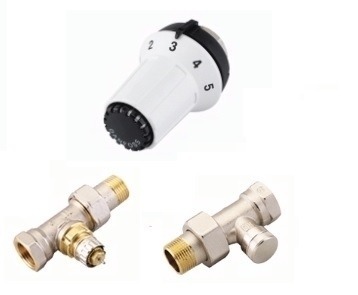 Danfoss Panda egyenes radiátor szelep szett RA-FN15 + RAE5054