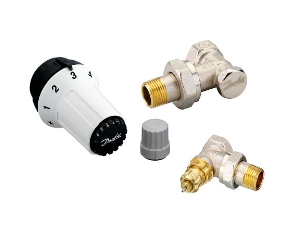 Danfoss Panda sarok radiátor szelep szett RA-FN15 + RAE5054