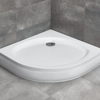 Radaway Patmos A íves akril zuhanytálca levehető előlappal + szifon!