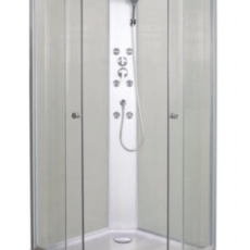 Sanotechnik Komplett hidromasszázs zuhanykabin, fehér hátfallal 90x90x215 cm TC01