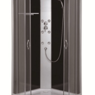 Sanotechnik PUNTO hidromasszázs zuhanykabin, fekete hátfallal 90x90x215 cm TC07