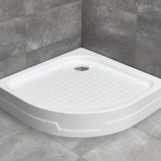 Radaway Rodos A íves akril zuhanytálca fix előlappal + szifon!