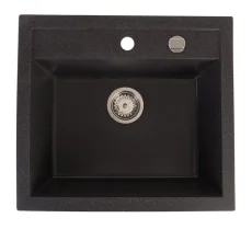 H2 Salio grafit egymedencés gránit mosogatótálca 480 x 480 x 190 mm
