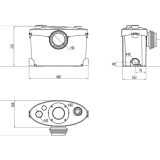 Sanipump Optimum2 WC+3 Darálós WC és háztartási vízátemelő - SANIPOPT2WC+3 - Image 4