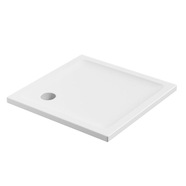 N-Smart Sevi szögletes akril zuhanytálca 90 x 90 x 4 cm - BRNA.LUP.090.090.WHN
