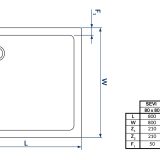 N-Smart Sevi-C szögletes akril zuhanytálca 90 x 90 x 11 cm - BRNA.LUP.090.090.WHC - Image 2