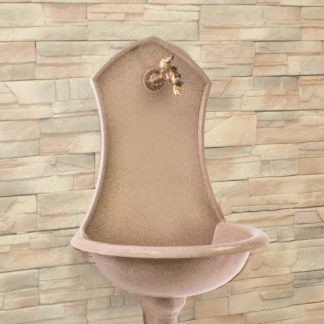 Siena alu-öntvény fali díszkút vödörtartóval kerticsappal